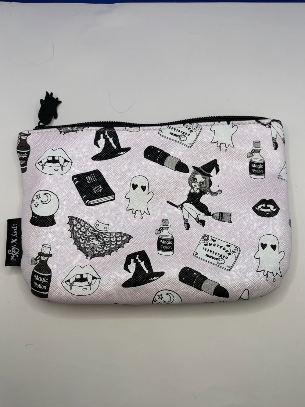 IPSY x Valfré Pink Witchy Makeup Cosmetic Pouch Ghost Halloween Zip Case